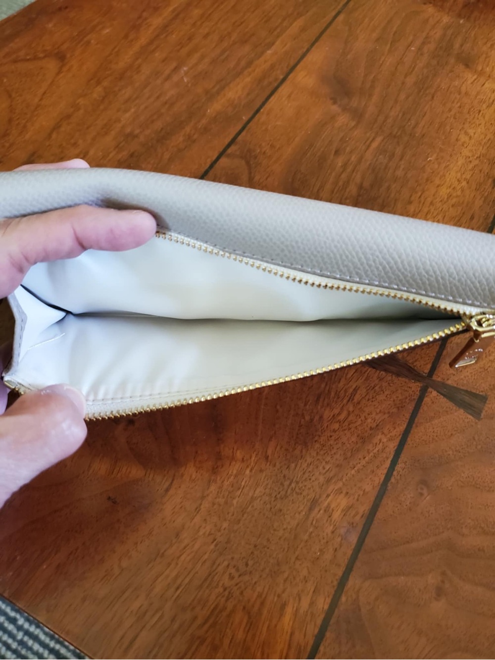 Coach Taupe/Cream  Leather Slim Envelope Continental Wallet F52845 - Picture 11 of 11